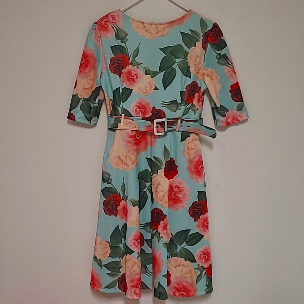 Amazon, Xl, Baby Blue Rose Dress